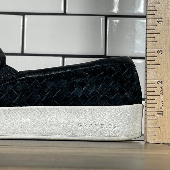 Cole Haan GrandPro Spectator Womens Size 6 Shoes Black Woven Suede Slip On - Picture 9 of 13